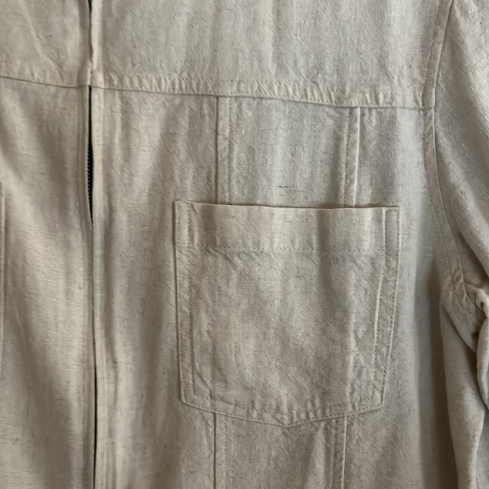 Flax colored lightweight linen jacket - Picture 3 of 7